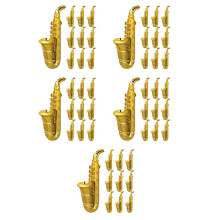 50Pcs Tiny Saxophone Toy Golden Miniature Musical Instruments for Kids