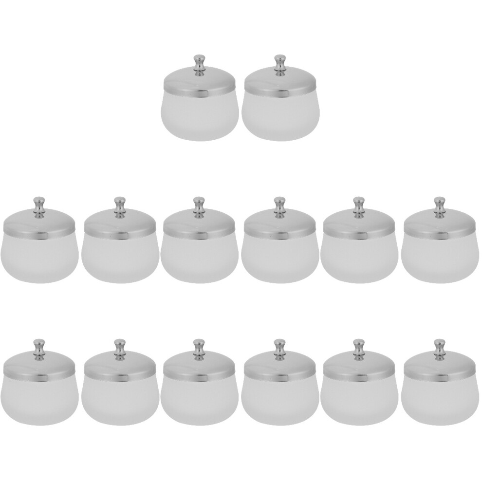 Inoomp Silver 14Pcs Manicure Bowls Nail Acrylic Powder Liquid Dish With Lid
