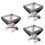 3Pièces Moules Viande Forme Pagode Acier Cuisine Argenté 6