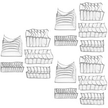 15Pcs Multigrid Grey Underwear Organizer for Closet Socks Bras Storage
