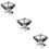 3Pièces Moules Viande Forme Pagode Acier Cuisine Argenté 8