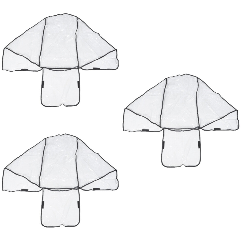 3Pcs Transparent Double Stroller Rain Cover Windproof Shield For Twins Artibetter