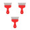 3Pièces Outils Papier Peint Acier Inox Rouge 4