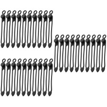 30Pièces Liens Silicone Flexible Câbles Noir Réutilisables À