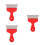 3Pièces Outils Papier Peint Acier Inox Rouge 7