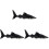 3Pièces Jouets Modèles Requins Baleines Pour Apprentissage 1