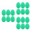 18Pcs Portable Green Plastic Shaker Eggs Kids Percussion Learning Toy 4