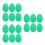 18Pcs Portable Green Plastic Shaker Eggs Kids Percussion Learning Toy 6