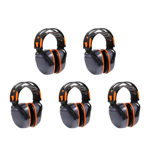5Pièces Casques Anti-Bruit ABS Protection Auditive Colorés Ajustables