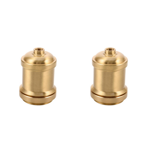 2Pcs Metal Copper Lamp Holder E27 Socket for Table Lamp and Pendant