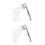 2Pcs Silver Hand-Held Copper Shower Wand Bathroom Tool Bright Finish 1