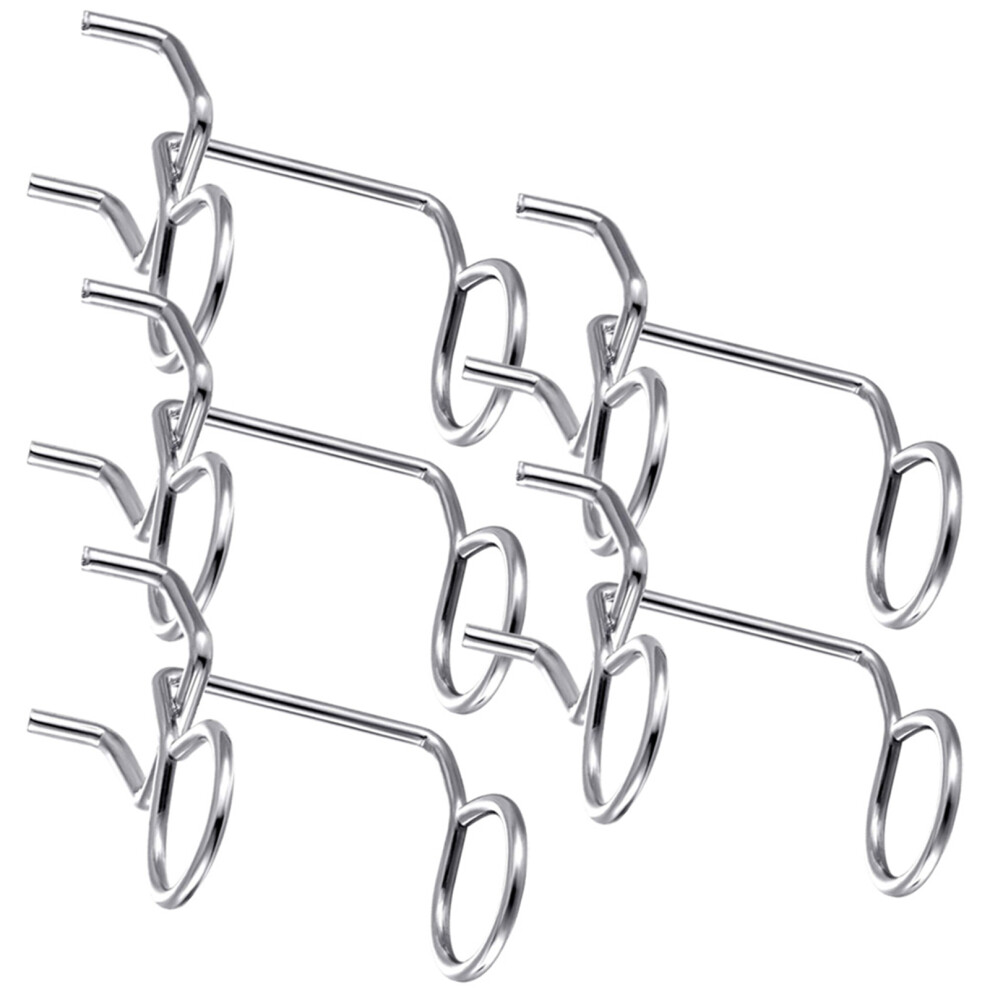 10Pcs Iron Pegboard Holder Silver Screwdriver Organizer Hooks 3703348698744