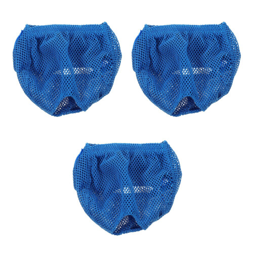 3Pcs Blue Polyester Cat Muzzle Portable Multi-Function Breathable Mesh
