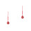 2Pièces Pendentifs Artisanales En Rouge, Decor DIY 6
