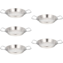5Pcs Stainless Steel Pasta Serving Bowls Silver Waterproof &