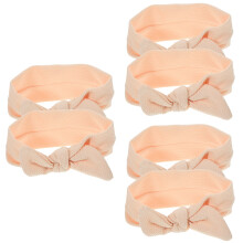 6Pcs Pet Hair Bow Props Khaki Fabric Dog Headbands for Grooming