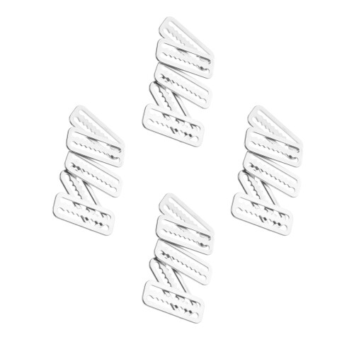 20Pièces Clips Fixation Ceinture Argent Sécurisés