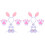 2Sets White Bunny Ears Headband Easter Costume Accessories Cosplay Kit 2