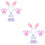 2Sets White Bunny Ears Headband Easter Costume Accessories Cosplay Kit 5