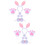 2Sets White Bunny Ears Headband Easter Costume Accessories Cosplay Kit 6