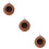 3Pcs Brown Coconut Shell Hanging Nest for Hamsters Squirrels Pets 1