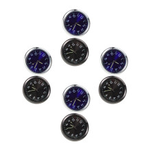 8Pièces Horloges Mini Clip Aération Alliage Verre Décor Coloré