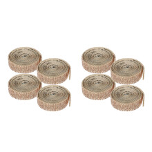 Rose Gold Sash Rhinestone Patch Elegant DIY Bridal Belt Applique