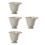 4Pcs Delicate Ceramic Multi-Use Tea Cup Beige Water Cup for Tea Lovers 1