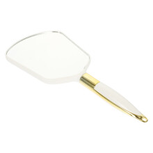 4Pcs Durable ABS Handheld Vanity Mirror Portable Makeup Mirror White