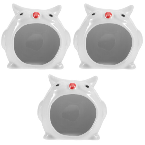 3Pcs White Ceramic Pet Hamster Hideout Safe Resting Nest