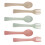 3Sets Kids Tableware Fork Spoon Set Wheat Straw Fiber Assorted Colors 1