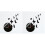 2Pcs Removable Black Acrylic Mirror Wall Clock DIY Decal Stickers 1