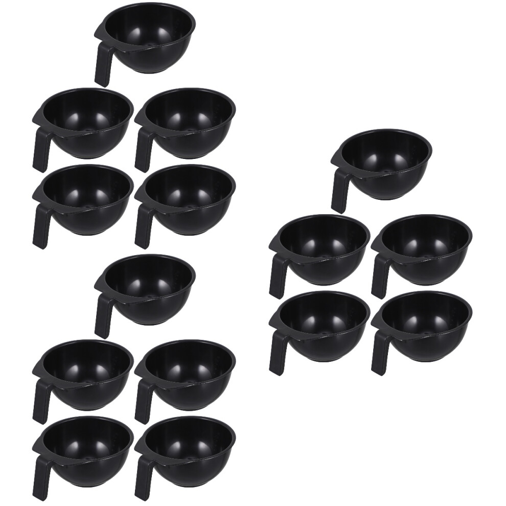 Inoomp Black 15Pcs Professional Hair Dye Bowls Portable Salon Hair Tools