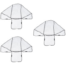3Pcs Transparent Double Stroller Rain Cover Universal Windproof Shield