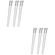 12Pièces Brochettes Grillades Acier Inoxydable Argent Durable