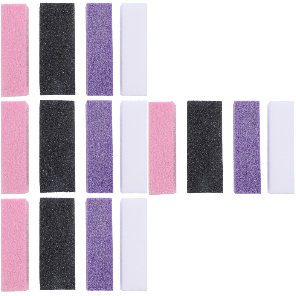 Inoomp 80Pcs Portable Sponge Nail Files Polishing Buffers Assorted Colors