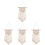 4Pcs Woven Macrame Tapestry Ivory Bohemian Hanging Decor for 1