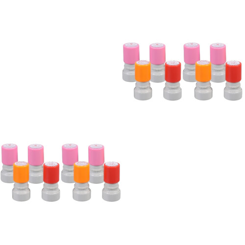8Pcs Plastic Photosensitive Teacher Stamper Assorted Color Reward Tool