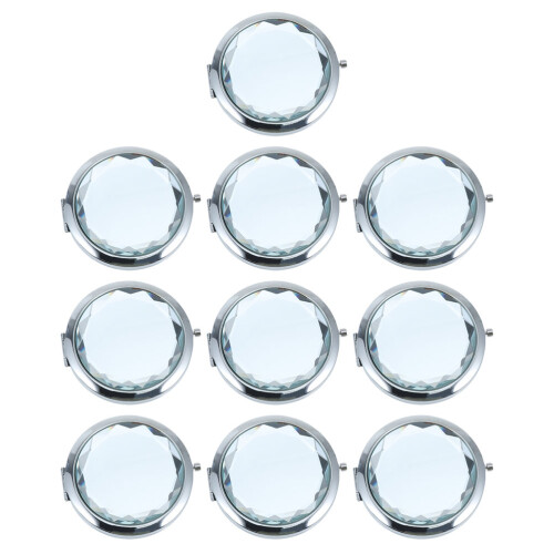 20Pcs White Travel Pocket Compact Mirror Double Side Makeup Cosmetic