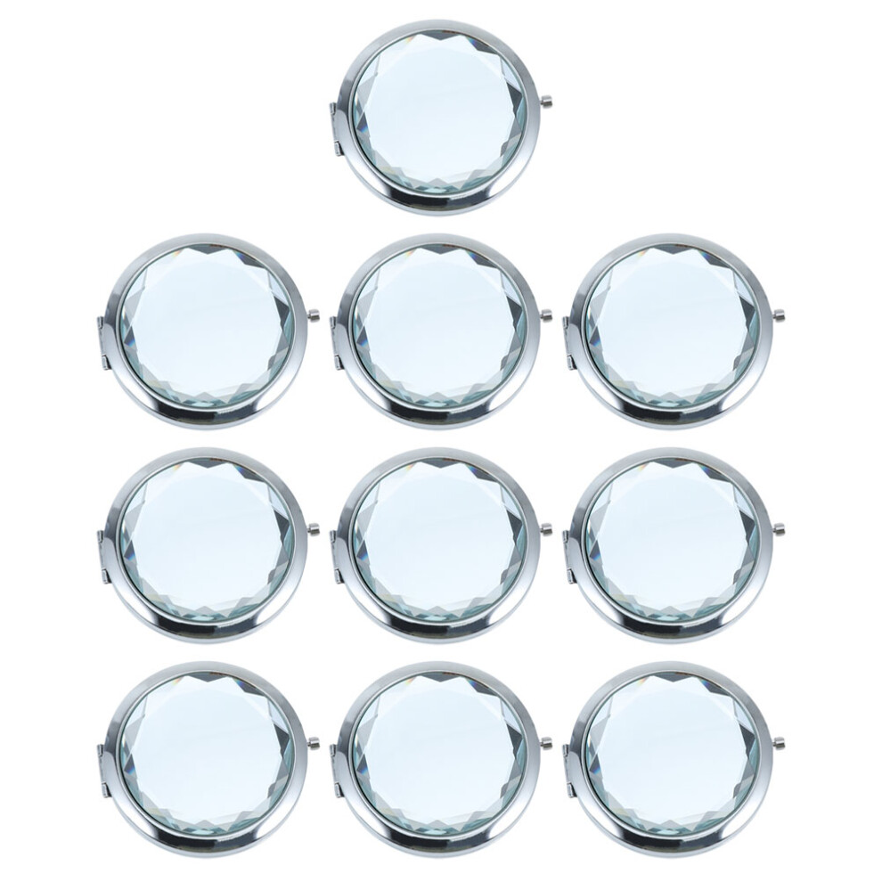 Inoomp White 20Pcs Travel Pocket Compact Mirror Double Side Makeup Cosmetic
