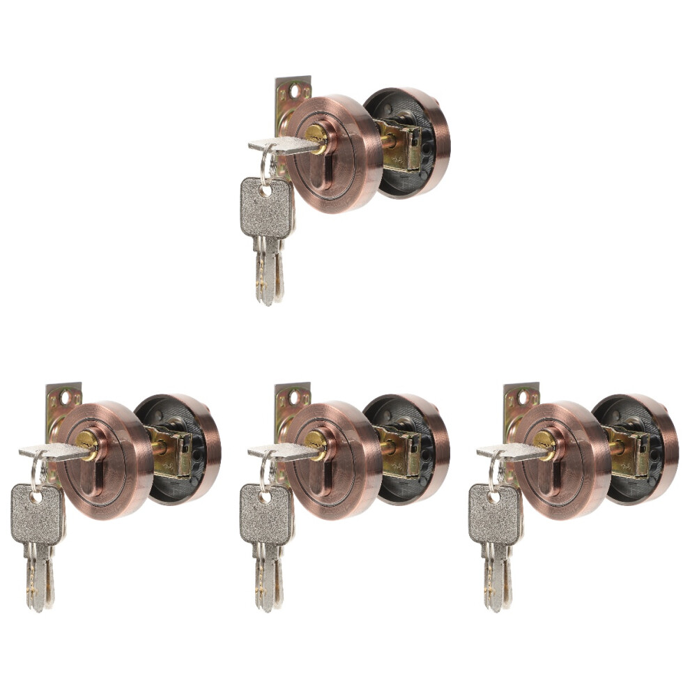 4Pcs Single Cylinder Deadbolt Zinc Alloy Keyed Door Lock For Bedroom 3703416366681