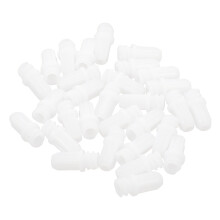 60Pcs White Plastic Injector Tip Caps Anti-Leak Sealing Needle Covers