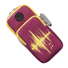 2Pcs Flexible Phone Arm Sleeve Holder Purple for Running Workout