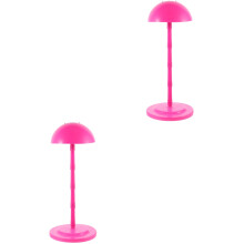 2Pcs Rosy Detachable Wig Stand Stable Wig Rack for Styling and Storage