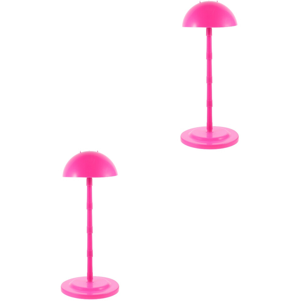 Inoomp Unisex 2Pcs Rosy Detachable Wig Stand Stable Wig Rack For Styling And Storage