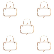 5Pièces Sac Métal Marron Vintage Stable Pour Fabrication DIY