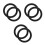 6Pcs Professional Black Workout Rings for Home Gym Functional Training 7