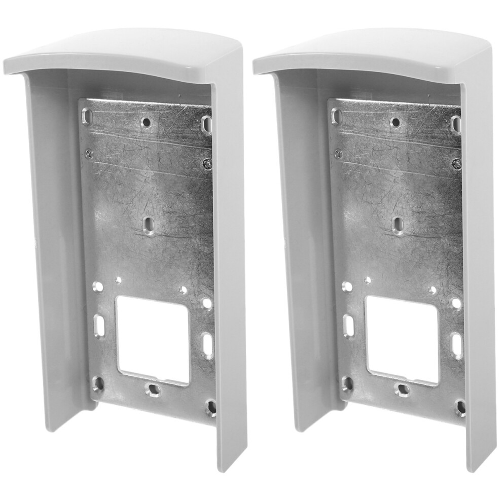 2Pcs Weatherproof Doorbell Protector Grey Plastic Iron For Outdoor Use 3703348640491
