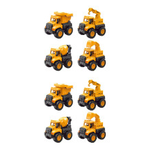 2Sets Orange Construction Toys for Kids ABS Engineering Truck Playsets
