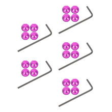 5Sets Purple Bike Brake Cable End Caps Metal Wire Tips for Safe Riding